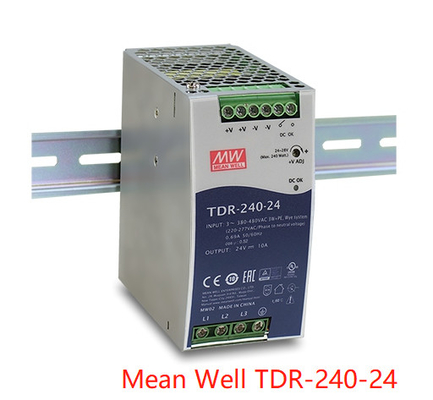 Đường ray DIN công nghiệp 240W ba pha TDR-240-24 được tích hợp trong PFC hoạt động
