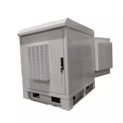 Tủ truyền thông ngoài trời 18U Vỏ kim loại RAL7035 Pantone 428C