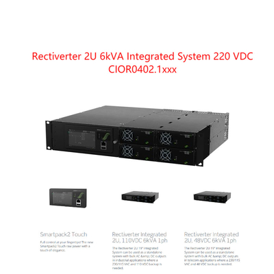 2u 6kva Rectiver Hệ thống tích hợp Eltek Dòng đơn cho 220vdc 241123.102 241123.100