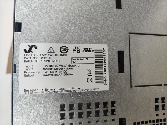 Eltek Power Rack 252189 FP2 PS 2 Đường thẳng 2AC HC HVDC Power Shelf cho Flatpack2 24/1800HE P/N 252189