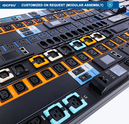 PDU thông minh IDC tùy chỉnh, Đầu vào AC380-415VAC, Đầu ra C220-250VAC, 16A-25A, PDU công suất cao