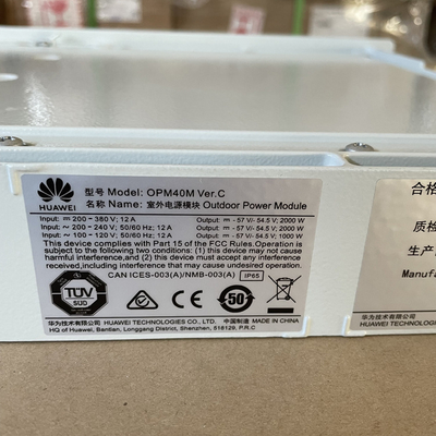 Mô-đun nguồn ngoài trời Hua-wei OPM40M 48V40A AC Direct Rectifier Hệ thống 48V2000W Dành cho Nguồn viễn thông