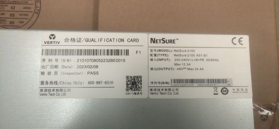 NetSure 2100 A31-S2/S3 Hệ thống điện DC 48V 3kW 1U Giải pháp điện viễn thông hiệu quả cao