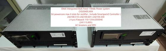Eltek Flatpack2 110Vdc 8KW hệ thống điện DC CIO20405.XXX Hệ thống với Flatpack 110-125V/2000HE 241115.805 241119.805
