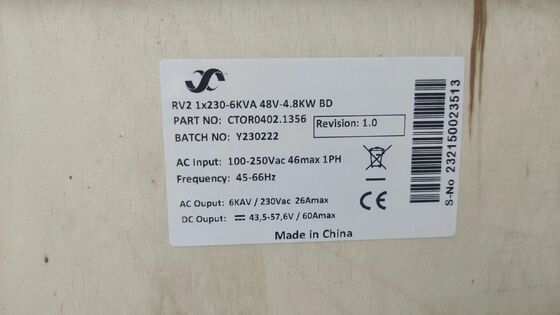 Eltek 4kw 230v Hệ thống cung cấp điện DC CTOR0201.001 Máy chỉnh độc lập với tích hợp cho viễn thông