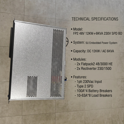 Hệ thống điện viễn thông 115VAC 48Vdc 12KW 6KVA được chế tạo riêng với Mô-đun chỉnh lưu Eltek 241123.102