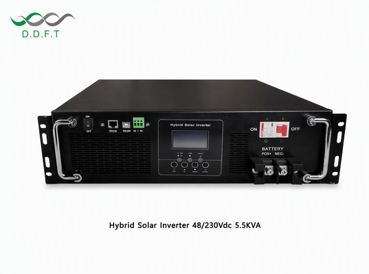 Công suất lớn 5,5KW Tắt lưới Biến tần lai 500VDC Đầu vào PV Pin 48V cho môi trường khắc nghiệt Sử dụng trong công nghiệp