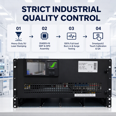 5U 19" Rack Mount 110V DC Modular Rectifier System CI020405.XXX | 4 Slots Capacity, Built-in Smartpack2 Controller