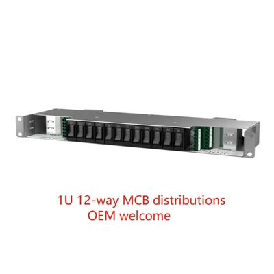 Trung tâm dữ liệu MCB 12 chiều Giá đỡ PDU Bộ phân phối nguồn 1U