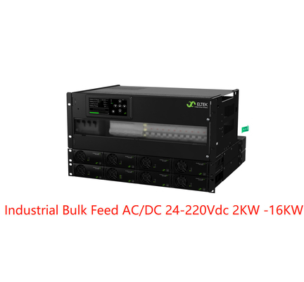 Hệ thống AC/DC nguồn cấp dữ liệu công nghiệp Eltek 24-220Vdc 2kw- 16kw với bộ chỉnh lưu Flatpack 2
