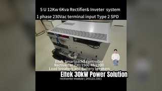 Hệ thống chỉnh lưu Eltek AC&DC Chiều cao 5U Max 12KW Công suất DC 6KVA Công suất AC